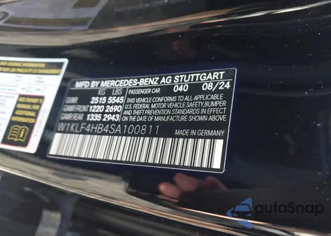 2025 Mercedes-Benz E 350 z USA, uszkodzony, nr VIN W1KLF4HB4SA100811